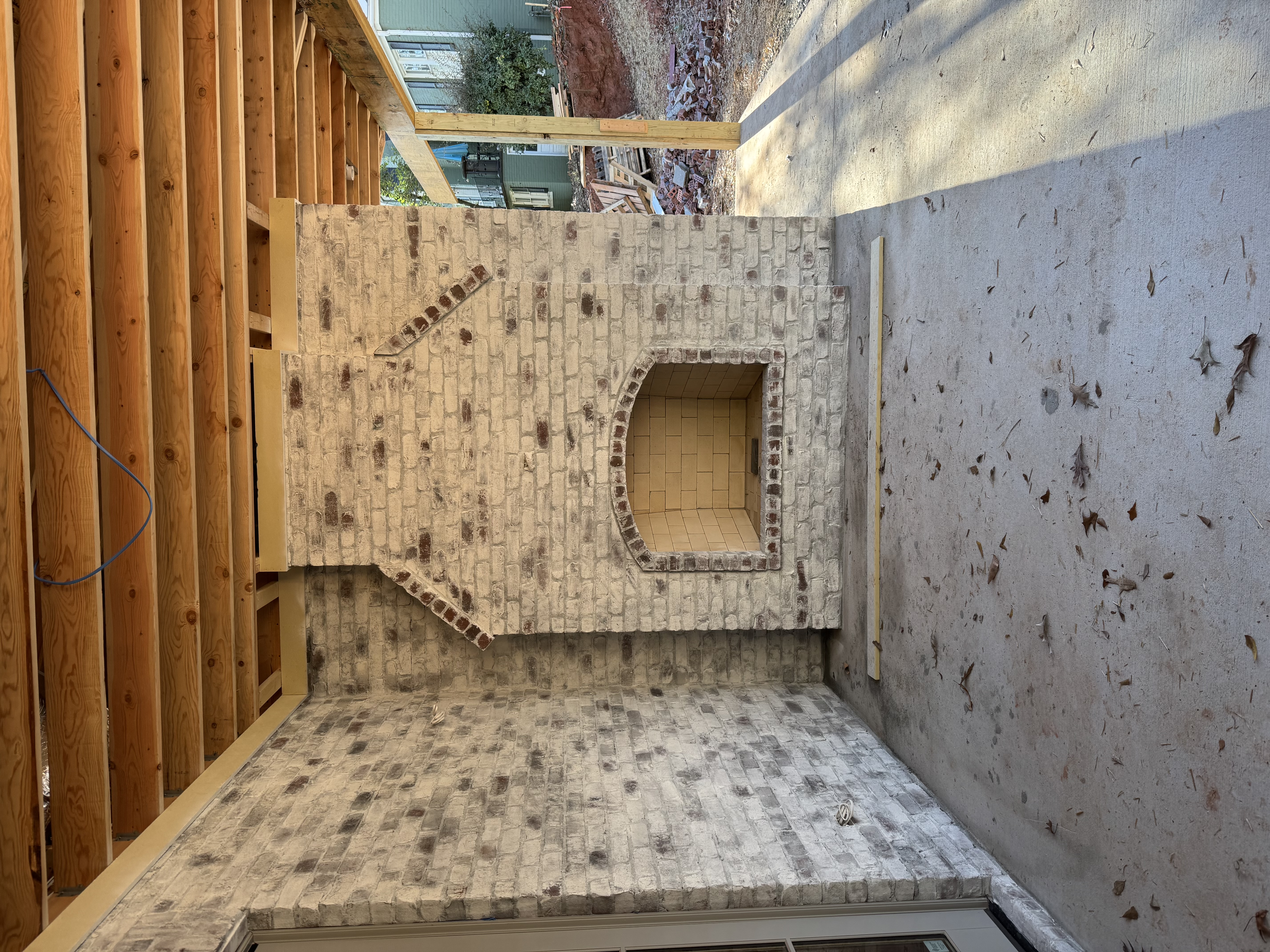 Athens Limewashed fireplace